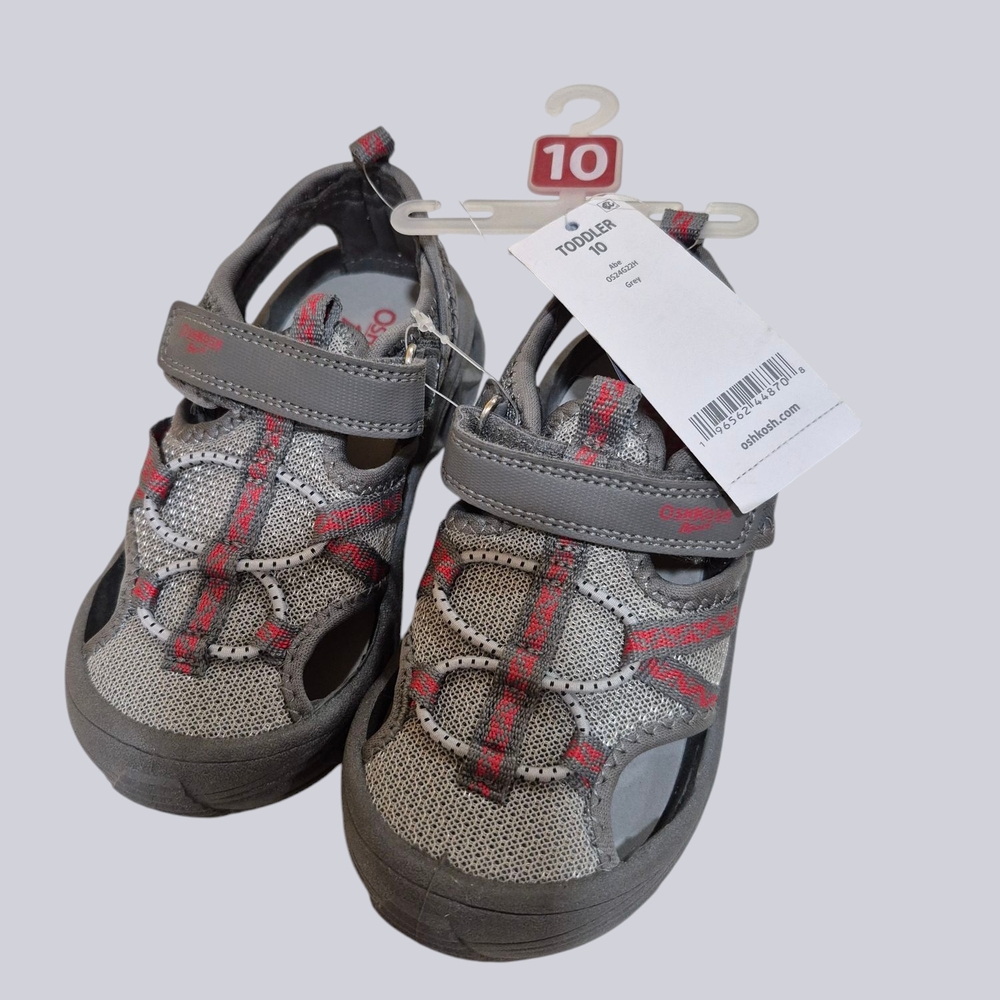OshKosh Gray and Red Kids Shoes